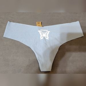 Victoria secret pink Lt blue thong XXL undies